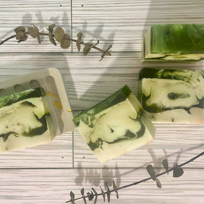 Handmade Seaweed and Mint Soap.