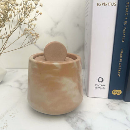 Concrete Candle with Round Lid