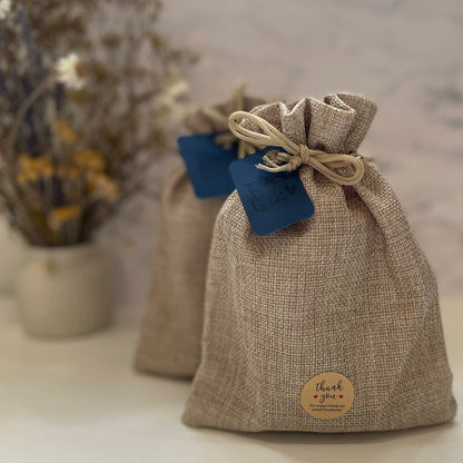 Burlap Gift Bag.