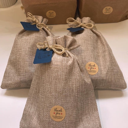 Burlap Gift Bag.