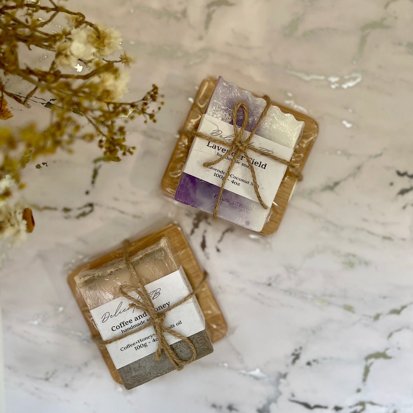 A Gift Bag with Soap and Soap Dish.